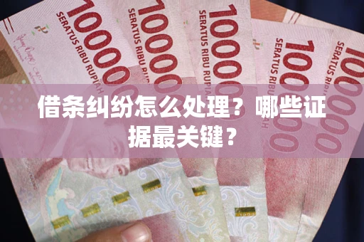 北京借条纠纷怎么处理？哪些证据最关键？