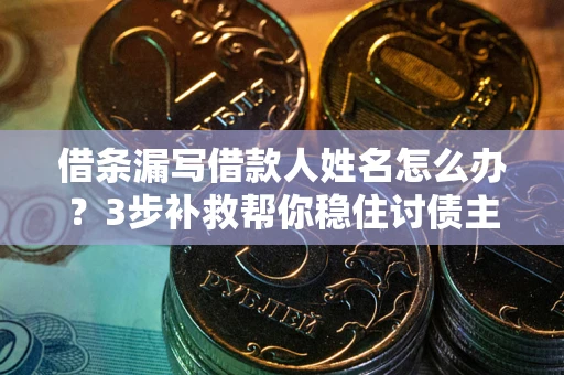 北京借条漏写借款人姓名怎么办？3步补救帮你稳住讨债主动权